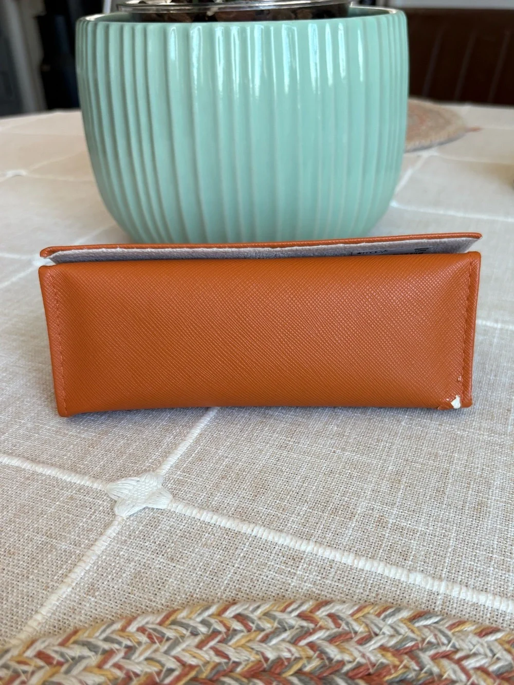 Tory Burch Orange Eyeglasses Case & Pouch